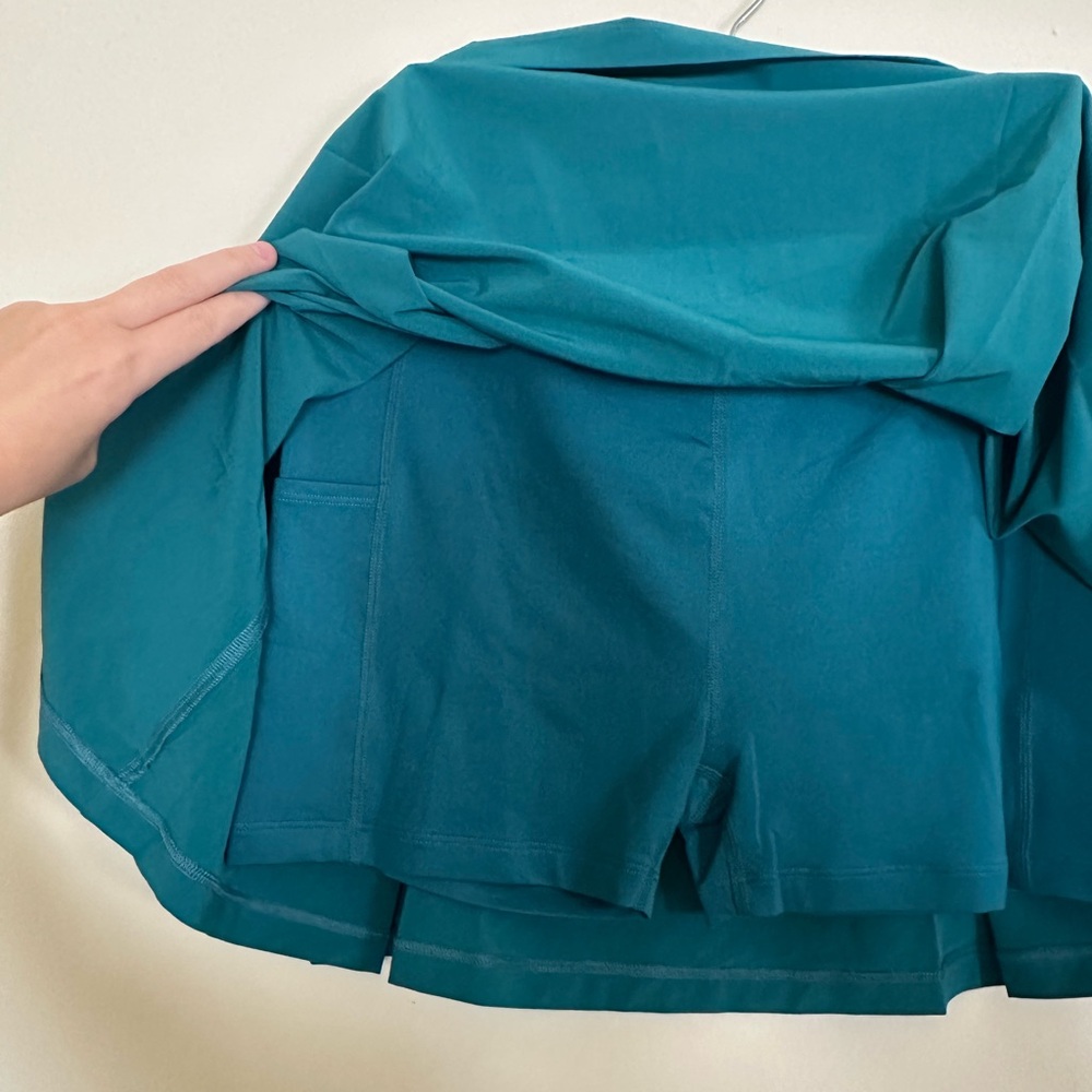 NWT Beyond Yoga Court Advantage Athletic Skirt Skort Teal sz Medium - Picture 6 of 7